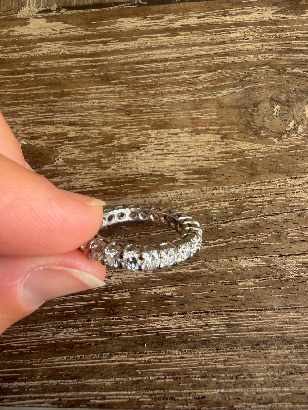 14 carat, white gold eternity ring, natural diamonds, 2 carats - Picture 3 of 6